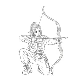 Desenho do personagem Kpop Demon Hunters para colorir