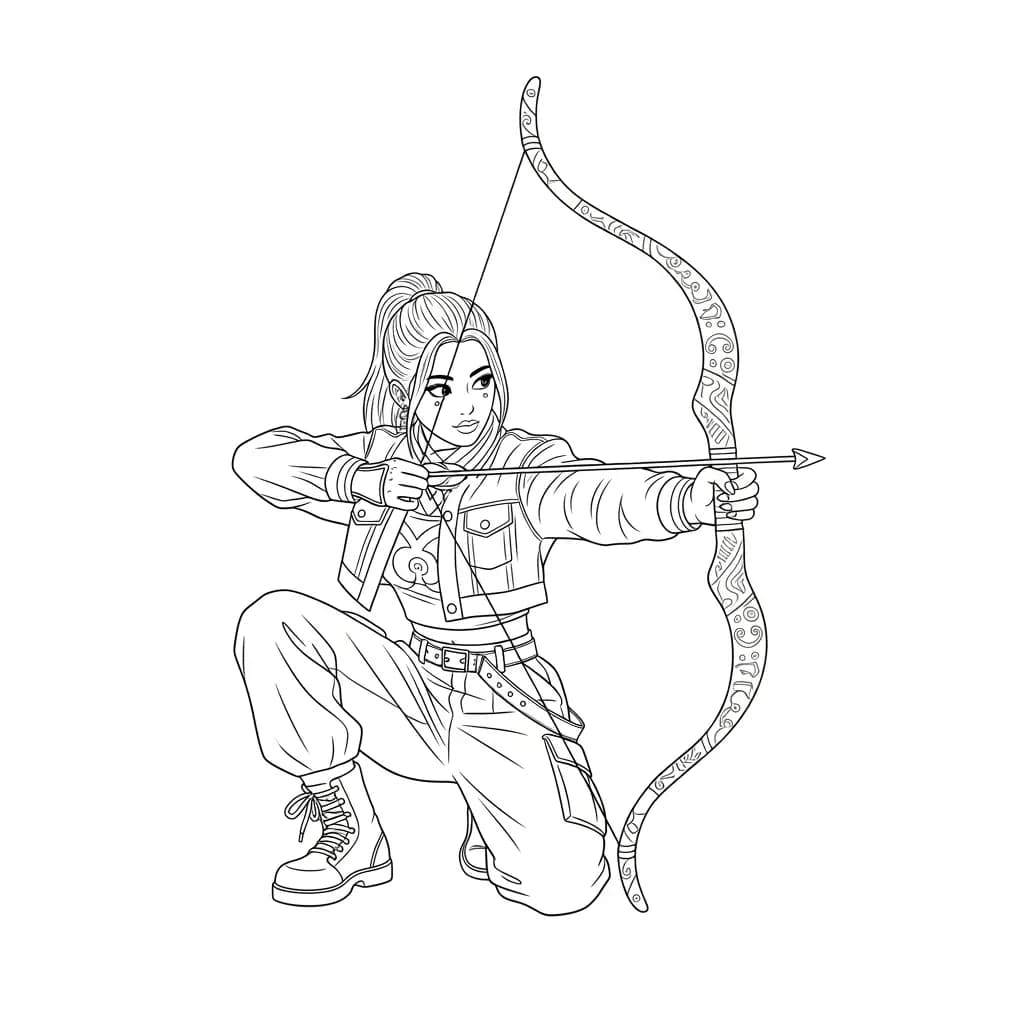 Desenho do personagem Kpop Demon Hunters para colorir