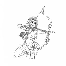 Desenho do personagem Kpop Demon Hunters para colorir