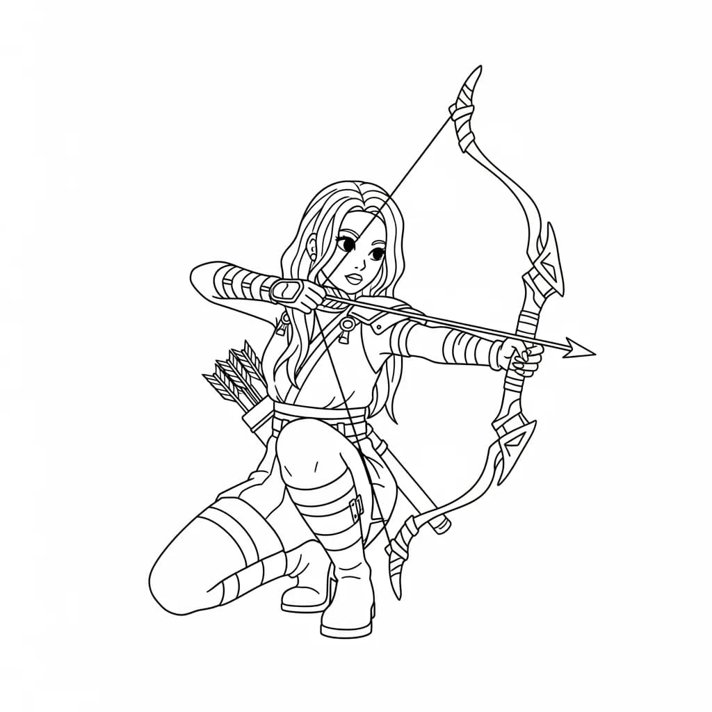 Desenho do personagem Kpop Demon Hunters para colorir