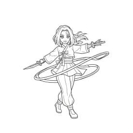 Desenho do personagem Kpop Demon Hunters para colorir