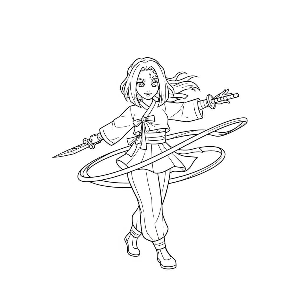 Desenho do personagem Kpop Demon Hunters para colorir