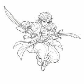 Desenho do personagem Kpop Demon Hunters para colorir