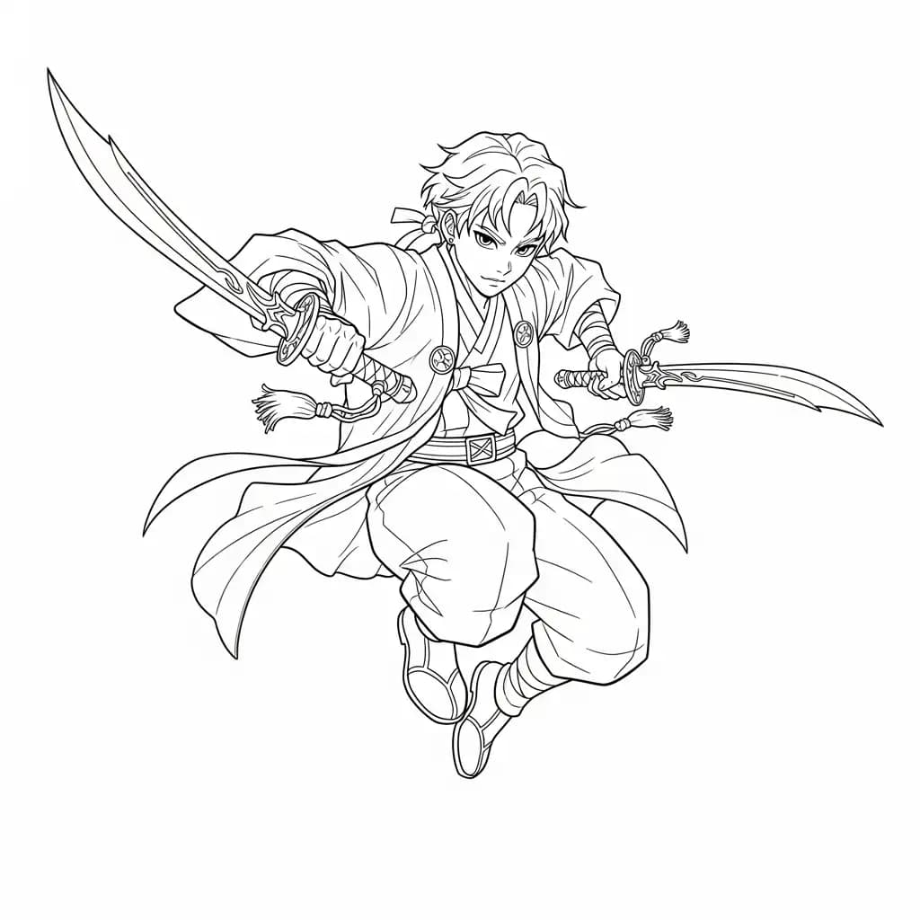 Desenho do personagem Kpop Demon Hunters para colorir