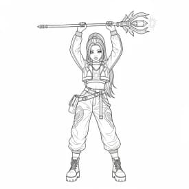 Desenho do personagem Kpop Demon Hunters para colorir