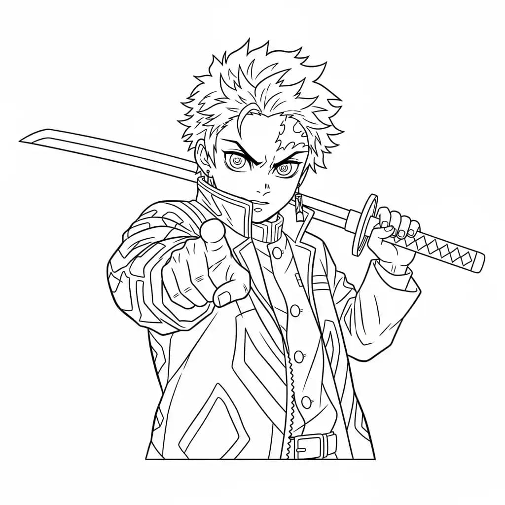 Desenho do personagem Kpop Demon Hunters para colorir