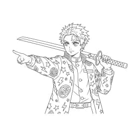 Desenho do personagem Kpop Demon Hunters para colorir