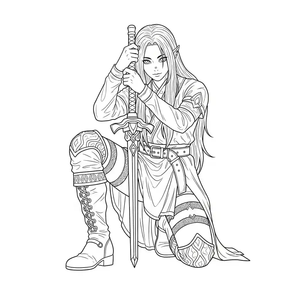 Desenho do personagem Kpop Demon Hunters para colorir