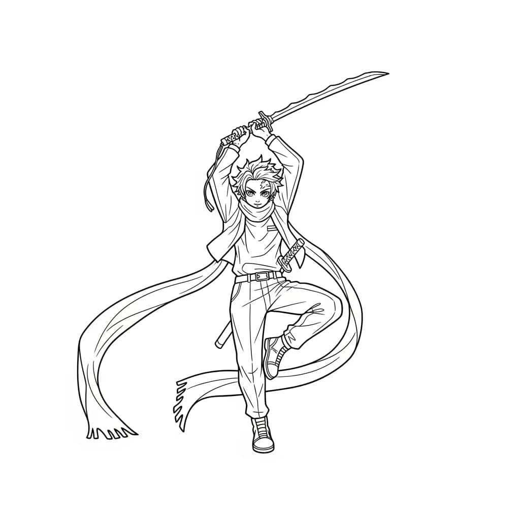 Desenho do personagem Kpop Demon Hunters para colorir