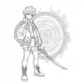 Desenho do personagem Kpop Demon Hunters para colorir