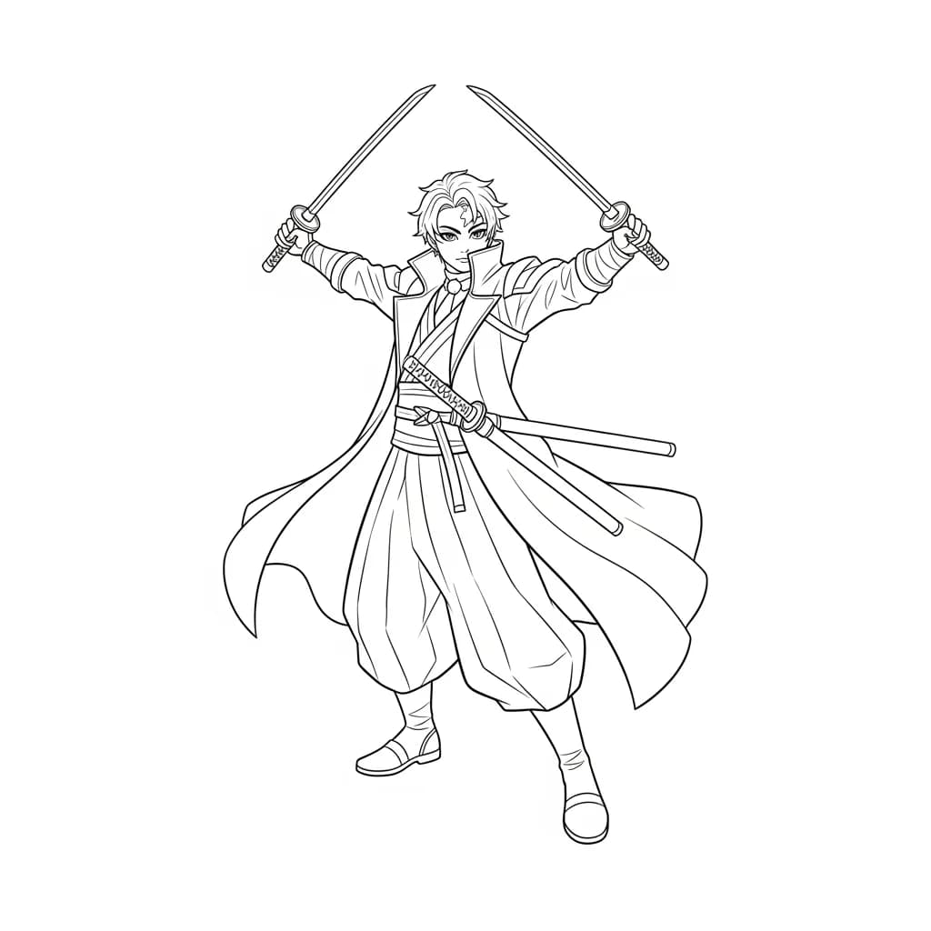 Desenho do personagem Kpop Demon Hunters para colorir