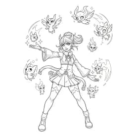 Desenho do personagem Kpop Demon Hunters para colorir