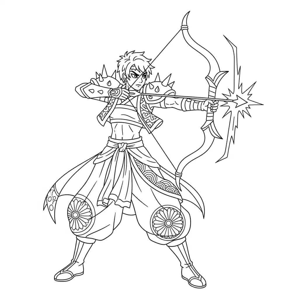 Desenho do personagem Kpop Demon Hunters para colorir