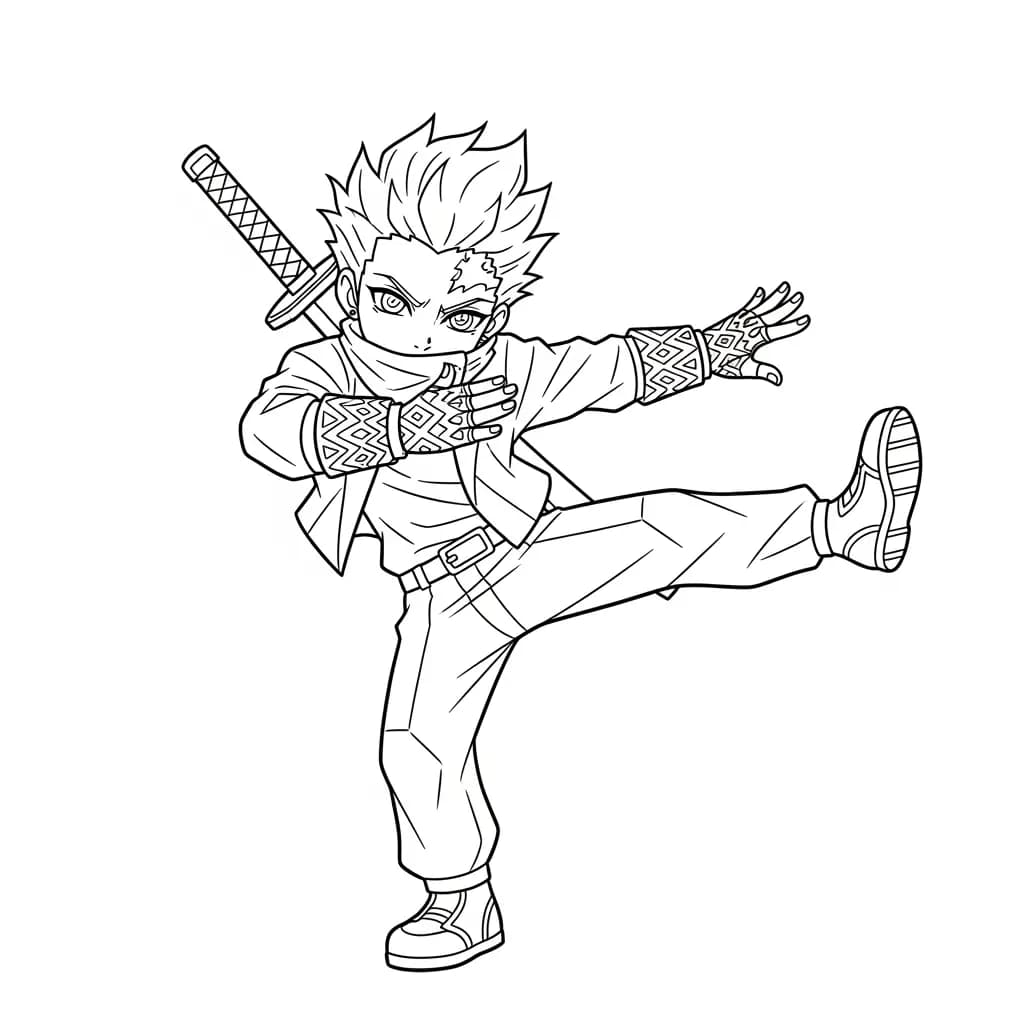 Desenho do personagem Kpop Demon Hunters para colorir