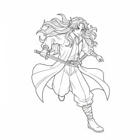 Desenho do personagem Kpop Demon Hunters para colorir