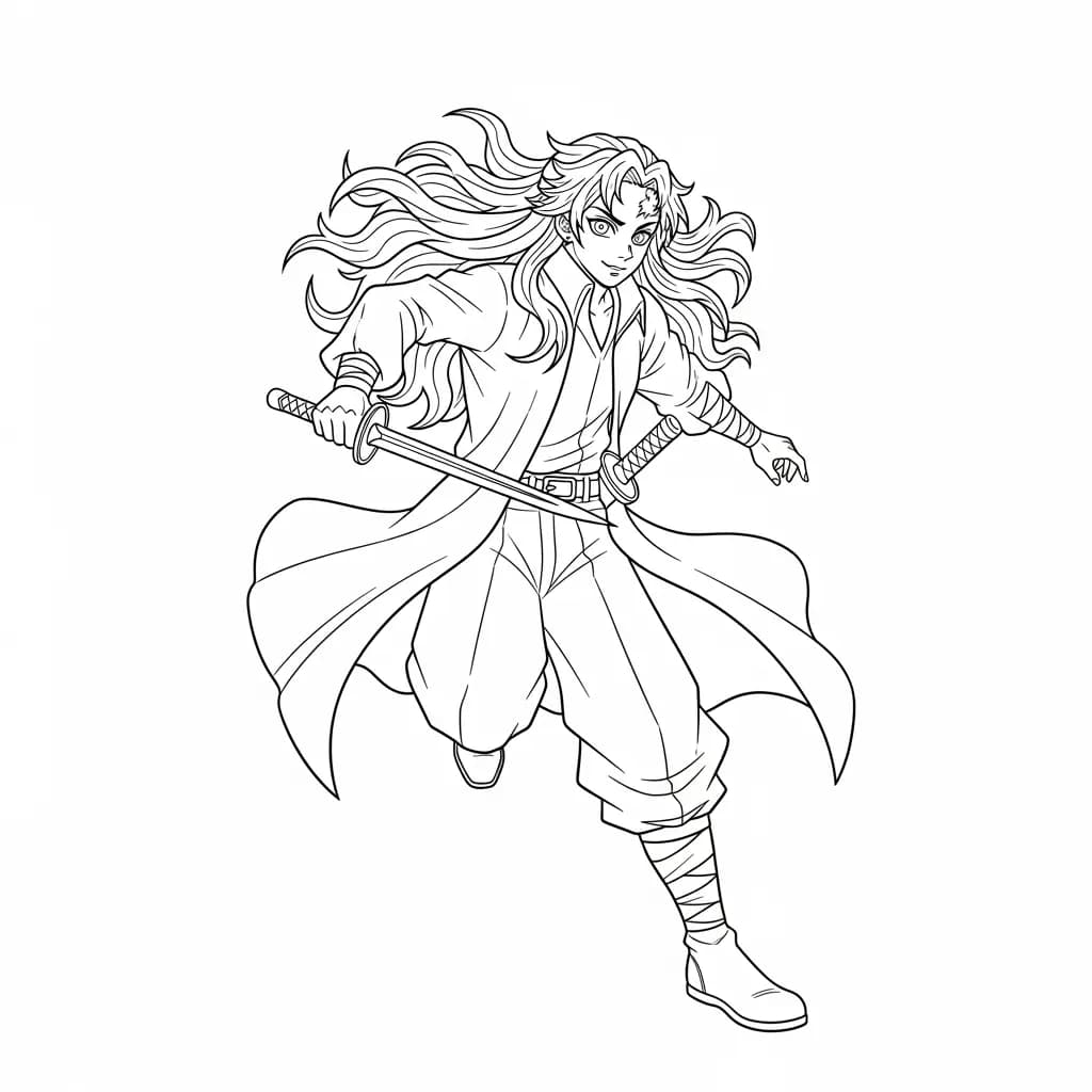 Desenho do personagem Kpop Demon Hunters para colorir