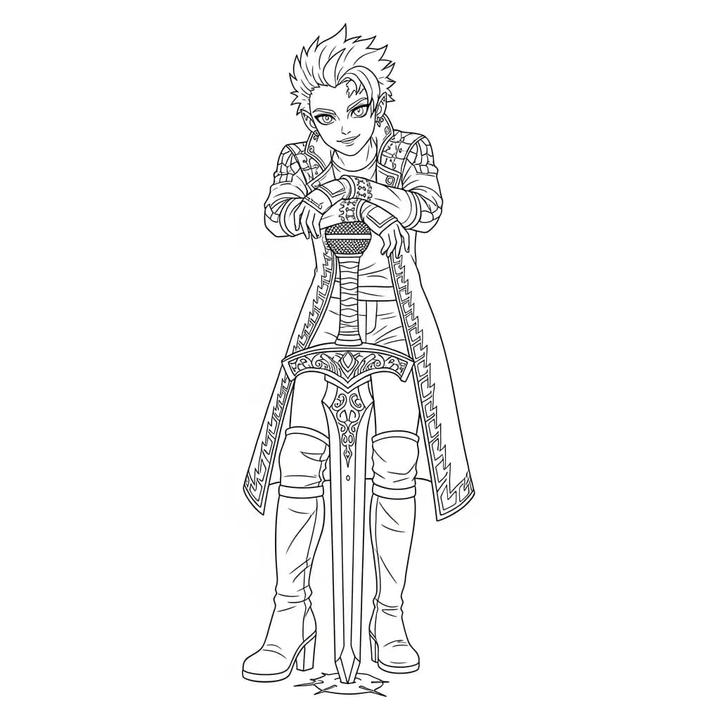 Desenho do personagem Kpop Demon Hunters para colorir