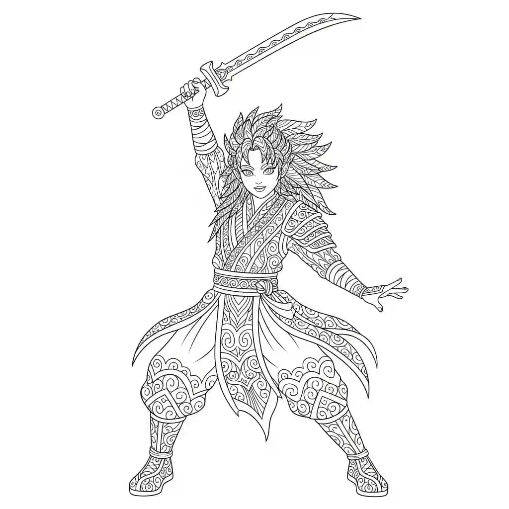 Desenho do personagem Kpop Demon Hunters para colorir