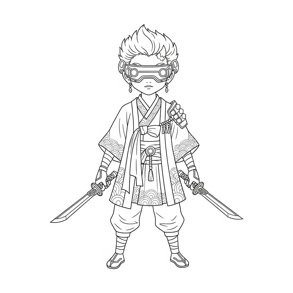 Desenho do personagem Kpop Demon Hunters para colorir