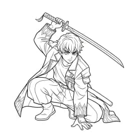 Desenho do personagem Kpop Demon Hunters para colorir