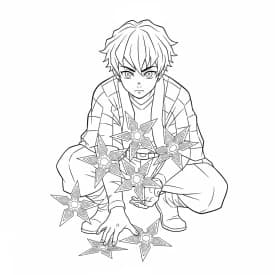 Desenho do personagem Kpop Demon Hunters para colorir