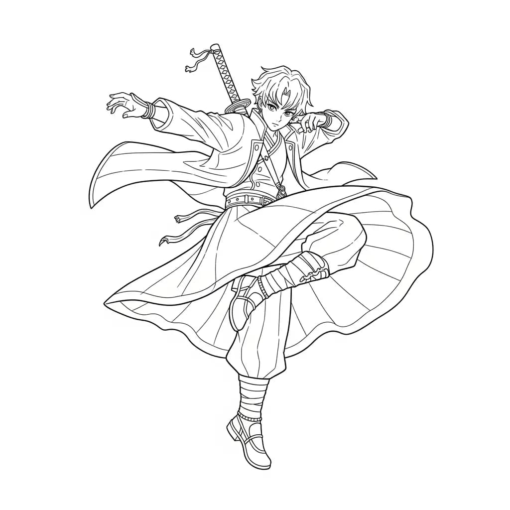 Desenho do personagem Kpop Demon Hunters para colorir