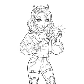 Desenho do personagem Kpop Demon Hunters para colorir