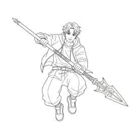 Desenho do personagem Kpop Demon Hunters para colorir