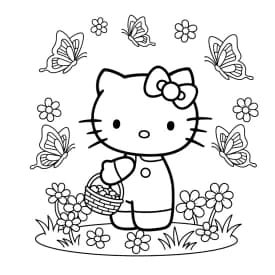 Desenhos da Hello Kitty para Imprimir e Colorir