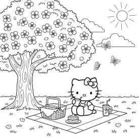 Desenhos da Hello Kitty para Imprimir e Colorir