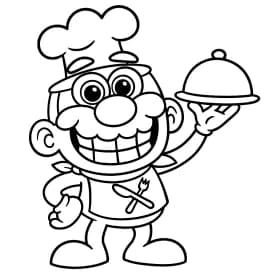 José Comilão para Colorir – Cena Divertida de Desenho Infantil Desenho em preto e branco do José Comilão em uma cena divertida, perfeito para crianças colorirem.