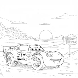 Relâmpago McQueen para colorir — Desenhos incríveis da série Carros Relâmpago McQueen para colorir — Desenhos incríveis da série Carros