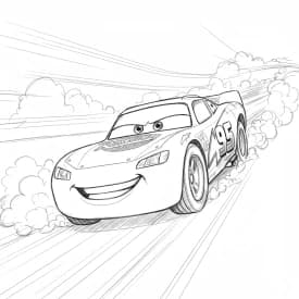 Relâmpago McQueen para colorir — Desenhos incríveis da série Carros Relâmpago McQueen para colorir — Desenhos incríveis da série Carros