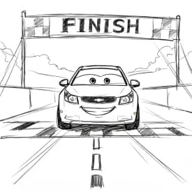 Relâmpago McQueen para colorir — Desenhos incríveis da série Carros Relâmpago McQueen para colorir — Desenhos incríveis da série Carros