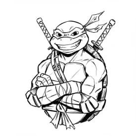 Desenhos das Tartarugas Ninja para Imprimir e Colorir