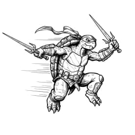 Desenhos das Tartarugas Ninja para Imprimir e Colorir