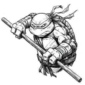 Desenhos das Tartarugas Ninja para Imprimir e Colorir