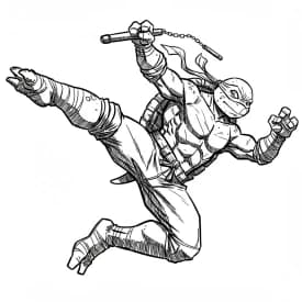 Desenhos das Tartarugas Ninja para Imprimir e Colorir