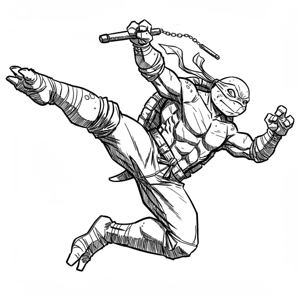 Desenhos das Tartarugas Ninja para Imprimir e Colorir