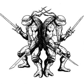 Desenhos das Tartarugas Ninja para Imprimir e Colorir