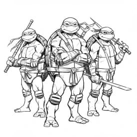 Desenhos das Tartarugas Ninja para Imprimir e Colorir