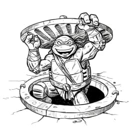 Desenhos das Tartarugas Ninja para Imprimir e Colorir