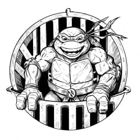 Desenhos das Tartarugas Ninja para Imprimir e Colorir