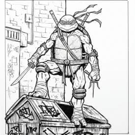 Desenhos das Tartarugas Ninja para Imprimir e Colorir