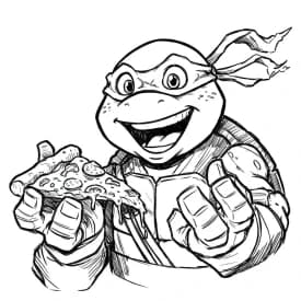 Desenhos das Tartarugas Ninja para Imprimir e Colorir