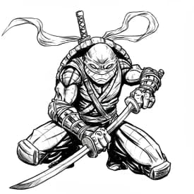 Desenhos das Tartarugas Ninja para Imprimir e Colorir