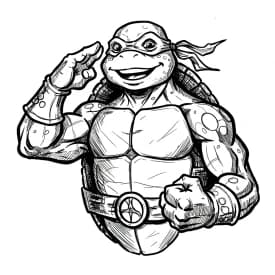 Desenhos das Tartarugas Ninja para Imprimir e Colorir