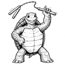 Desenhos das Tartarugas Ninja para Imprimir e Colorir