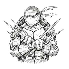 Desenhos das Tartarugas Ninja para Imprimir e Colorir